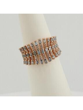 Bomb Party March RARE UNICORN Sz 9 "The Arabella Ring" Aquamarine on Rose Gold